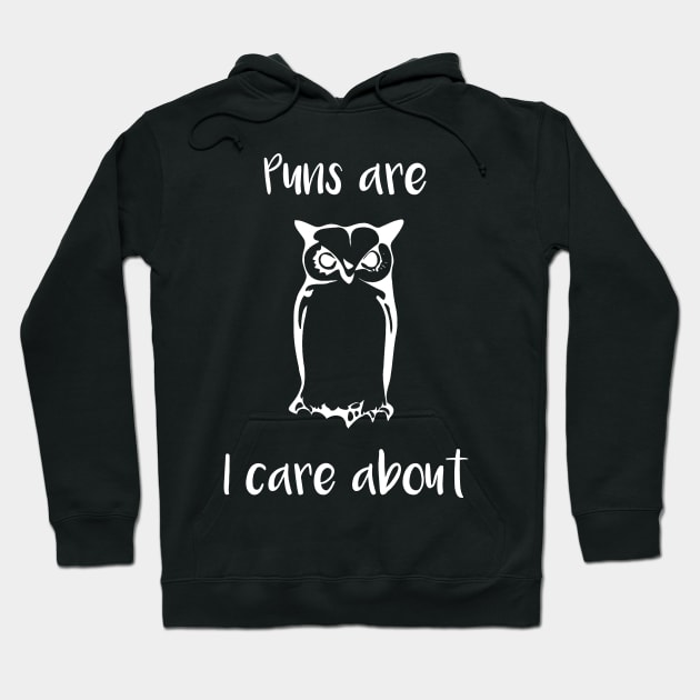 Puns are Owl I Care About Hoodie by DANPUBLIC